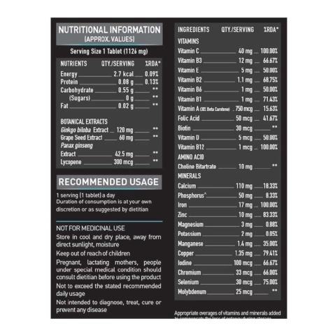 Supplement - MuscleBlaze MB-VITE Multivitamin, Unflavoured 120 tablet(s) Supplement - MuscleBlaze MB-VITE Multivitamin, Unflavoured 120 tablet(s)