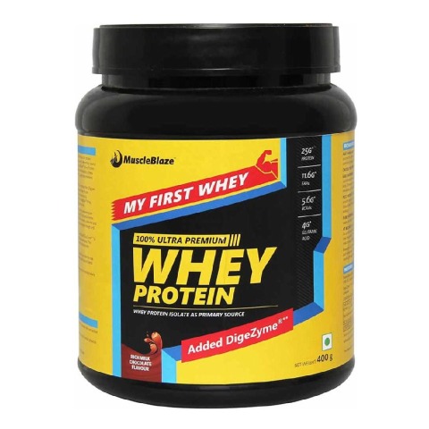 MuscleBlaze Whey Protein My First Whey, 0.88 lb Rich Milk Chocolate MuscleBlaze Whey Protein My First Whey, 0.88 lb Rich Milk Chocolate