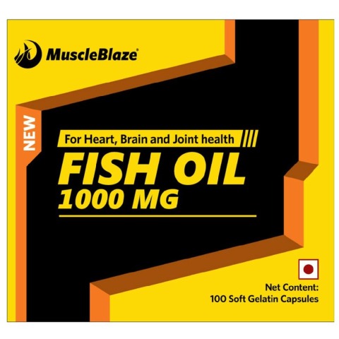 MuscleBlaze Fish Oil (1000 mg), 100 capsules MuscleBlaze Fish Oil (1000 mg), 100 capsules