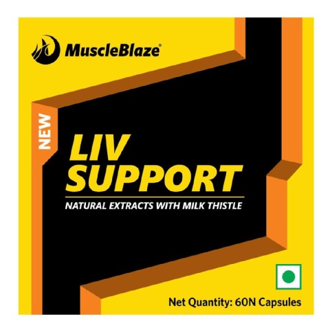 MuscleBlaze Liv Support with Milk Thistle, 60 capsules Unflavoured MuscleBlaze Liv Support with Milk Thistle, 60 capsules Unflavoured
