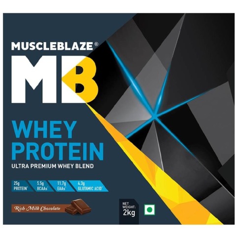 MuscleBlaze 100% Whey Protein Supplement Powder with Digestive Enzyme, 4.4 lb 60 Servings (Rich Milk Chocolate) MuscleBlaze 100% Whey Protein Supplement Powder with Digestive Enzyme, 4.4 lb 60 Servings (Rich Milk Chocolate)