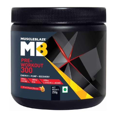 MuscleBlaze PRE Workout 300, 0.55 lb Fruit Punch MuscleBlaze PRE Workout 300, 0.55 lb Fruit Punch