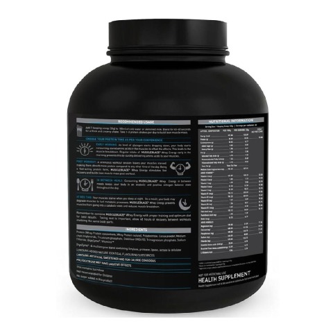 MuscleBlaze Whey Energy Protein Supplement Powder with Vitamins & Minerals, 4.4 lb 60 Servings (Chocolate) MuscleBlaze Whey Energy Protein Supplement Powder with Vitamins & Minerals, 4.4 lb 60 Servings (Chocolate)