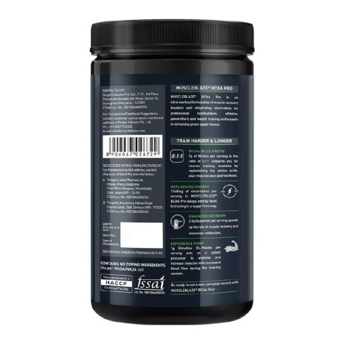 1 - MuscleBlaze BCAA Pro, 0.99 lb Green Apple Mojito 1 - MuscleBlaze BCAA Pro, 0.99 lb Green Apple Mojito