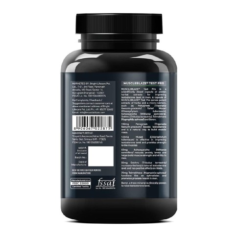 Benifit - MuscleBlaze Test Pro (Natural Testosterone Booster), 60 capsules Unflavoured Benifit - MuscleBlaze Test Pro (Natural Testosterone Booster), 60 capsules Unflavoured