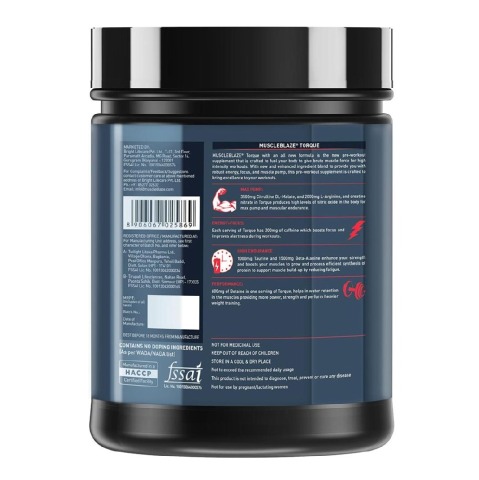 4 - MuscleBlaze Torque Pre-Workout, 1.1 lb Icy Blue(Benifit) 4 - MuscleBlaze Torque Pre-Workout, 1.1 lb Icy Blue(Benifit)