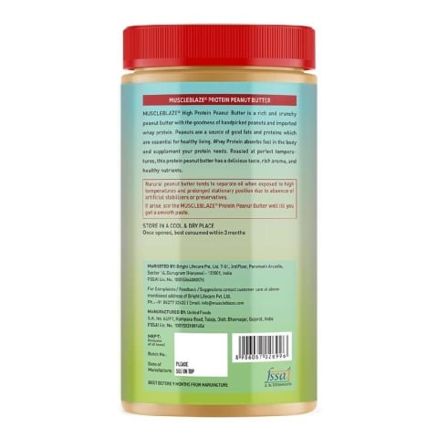 (RecommendedUsage - MuscleBlaze High Protein Natural Peanut Butter Unsweetened, 0.750 kg Crunchy (RecommendedUsage - MuscleBlaze High Protein Natural Peanut Butter Unsweetened, 0.750 kg Crunchy
