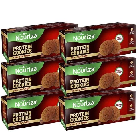 2 - Nouriza Protein Cookies, 6 Piece(s)/Pack Choco Chip (100 g) 2 - Nouriza Protein Cookies, 6 Piece(s)/Pack Choco Chip (100 g)