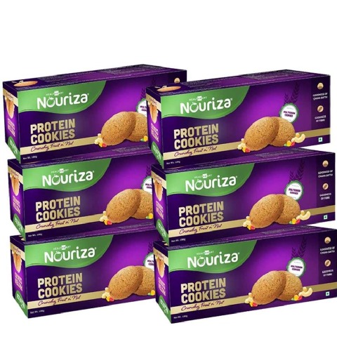 2 - Nouriza Protein Cookies, 6 Piece(s)/Pack Fruit n Nut (100 g) 2 - Nouriza Protein Cookies, 6 Piece(s)/Pack Fruit n Nut (100 g)