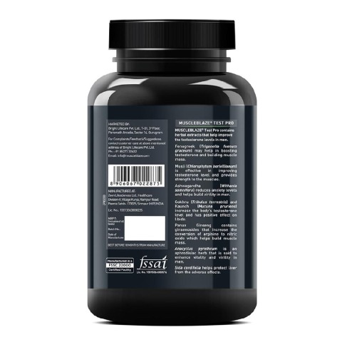 Benefit - MuscleBlaze Test Pro (Natural Testosterone Booster), 60 capsules Unflavoured Benefit - MuscleBlaze Test Pro (Natural Testosterone Booster), 60 capsules Unflavoured