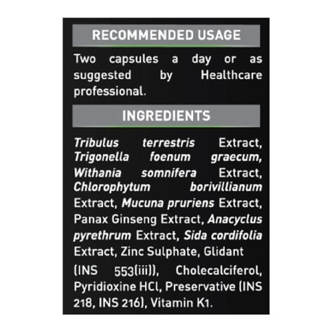 RecommendedUsage - MuscleBlaze Test Pro (Natural Testosterone Booster), 60 capsules Unflavoured RecommendedUsage - MuscleBlaze Test Pro (Natural Testosterone Booster), 60 capsules Unflavoured