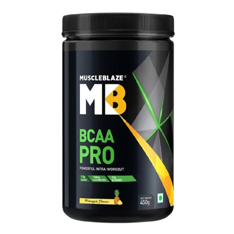 6 - MuscleBlaze BCAA Pro Intra-workout with BCAA Electrolytes Citrulline Malate & Glutamine, 0.99 lb Pineapple 6 - MuscleBlaze BCAA Pro Intra-workout with BCAA Electrolytes Citrulline Malate & Glutamine, 0.99 lb Pineapple
