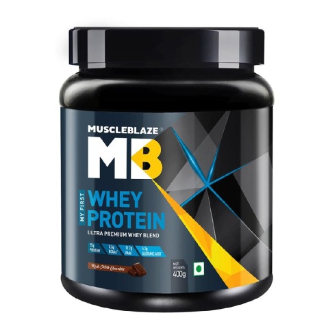 1 - MuscleBlaze Whey Protein My First Whey, 0.88 lb Rich Milk Chocolate 1 - MuscleBlaze Whey Protein My First Whey, 0.88 lb Rich Milk Chocolate