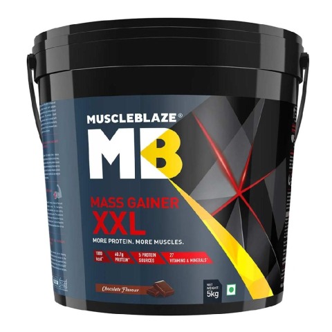 6 - MuscleBlaze Mass Gainer XXL with Complex Carbs and Proteins in 3:1 ratio, 11 lb Chocolate 6 - MuscleBlaze Mass Gainer XXL with Complex Carbs and Proteins in 3:1 ratio, 11 lb Chocolate