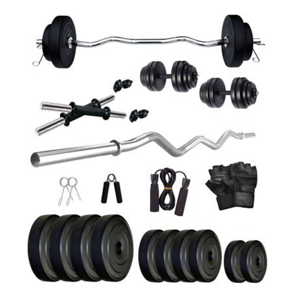 2 - Fitmax PVC 20KG COMBO 3 WB SL Home Gym Kit
