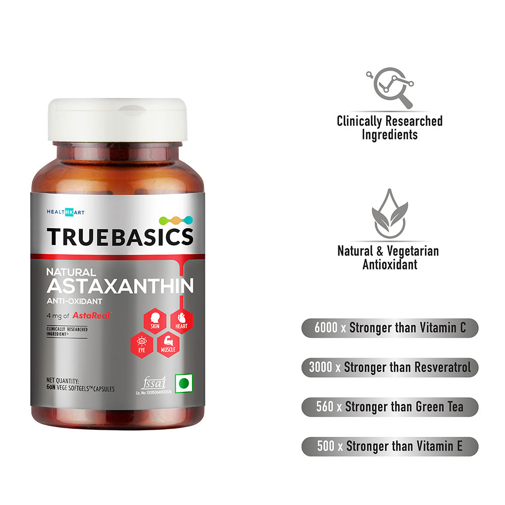 Astaxanthin with 4mg AstaReal at Best Price in India