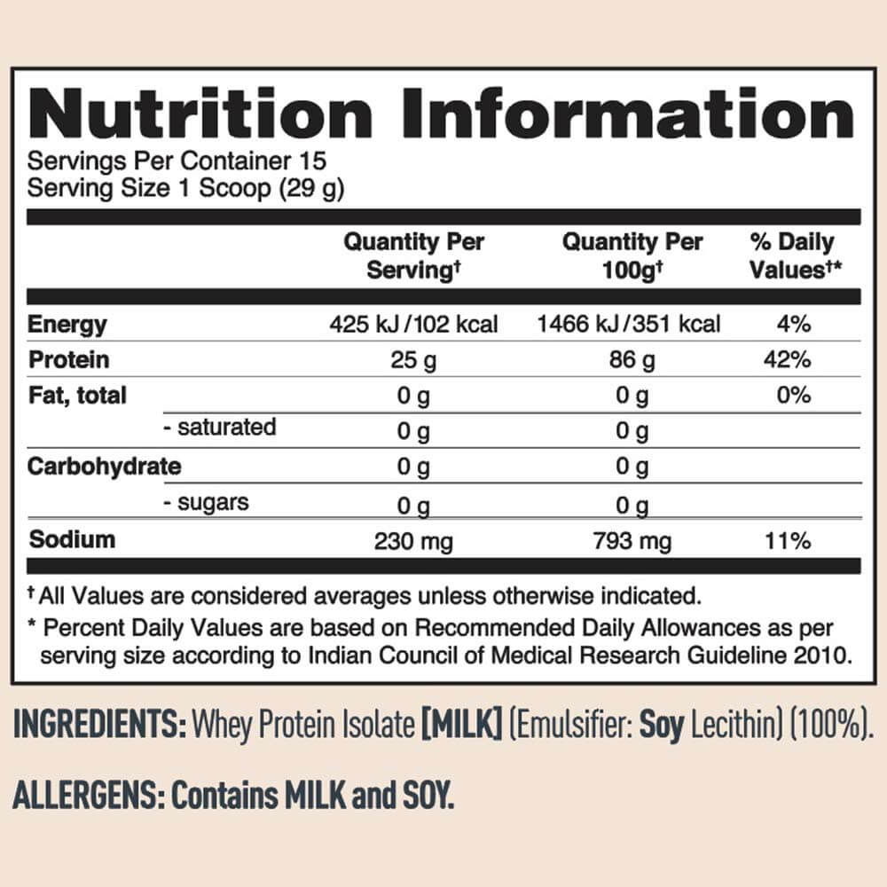 supplement - Isopure Whey Protein Isolate,  1 lb  Unflavoured 