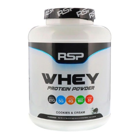 RSP Nutrition Whey Protein Powder,  4.7 lb  Cookies and Cream 
