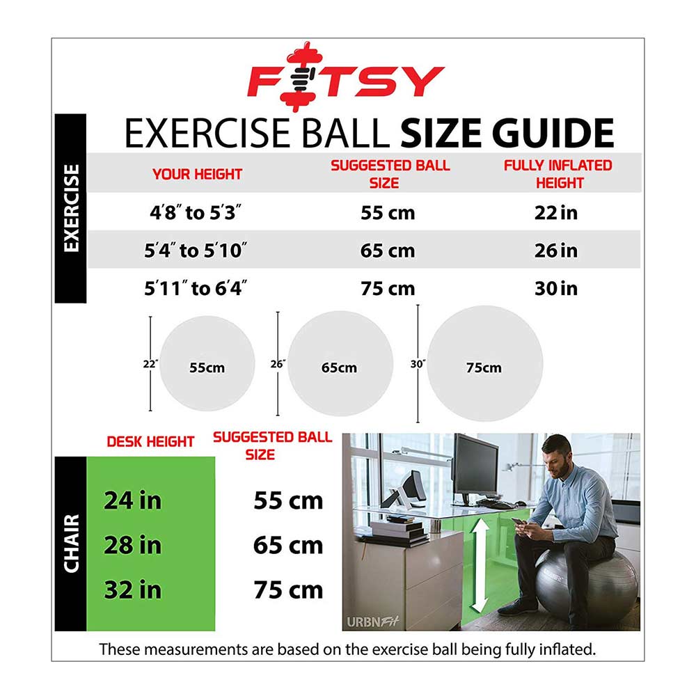 2 - Fitsy Yoga Ball with Pump,  Blue  55 cm 