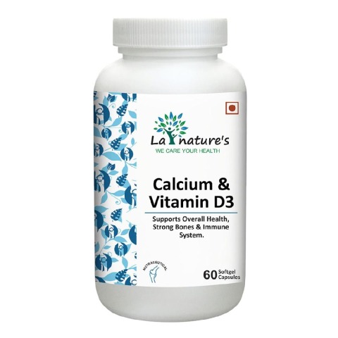 1 - La Nature's Calcium & Vitamin D3, 60 capsules Unflavoured