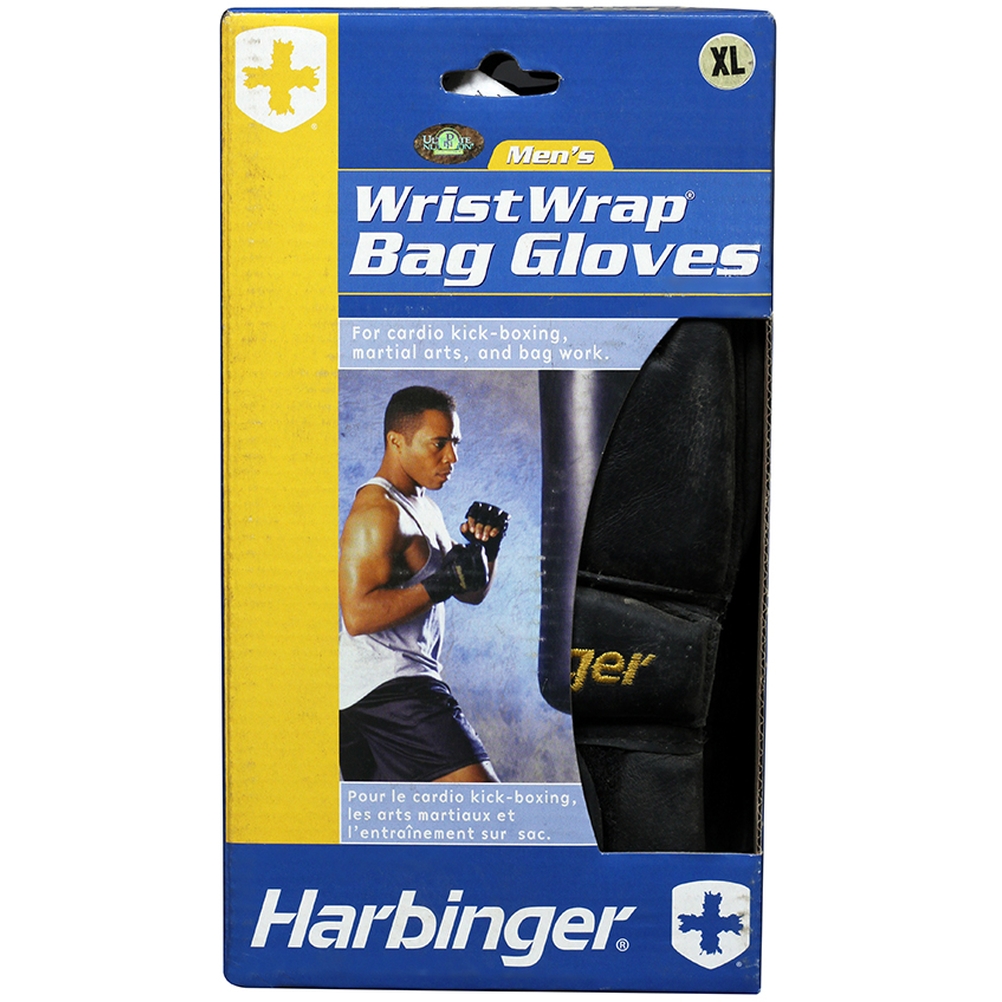 Harbinger Wrist Wrap Bag Gloves (320),  Black  Extra Large 