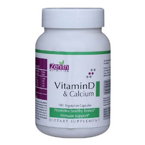 Zenith Nutrition Vitamin D & Calcium, Unflavoured 180 capsules Zenith Nutrition Vitamin D & Calcium, Unflavoured 180 capsules