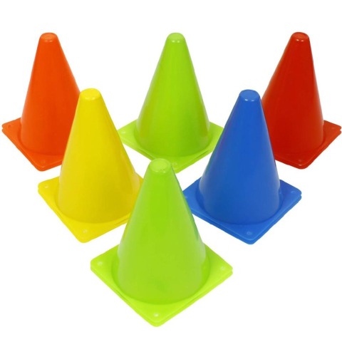 Fitsy Agility Training Cones (AR2412),  7 Inches 12 Piece  Multicolor 
