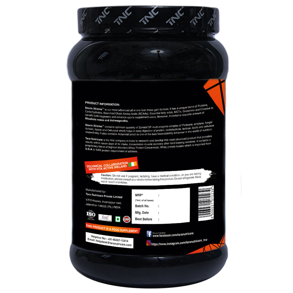 description - Tara Nutricare Storm Xtreme,  2.2 lb  Mango 