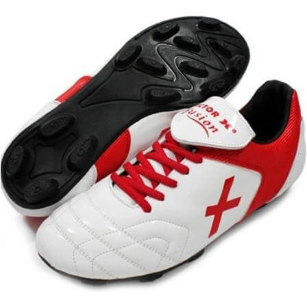 Vector X Fusion Football Shoes, Red/white 13