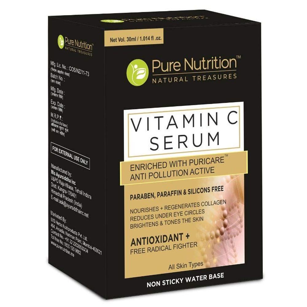 Pure Nutrition Vitamin C Serum,  30 ml  for All Skin Types 