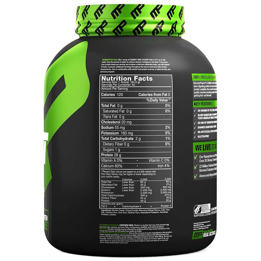 supplementinfo - MusclePharm Combat 100% Casein,  4 lb  Chocolate Milk 
