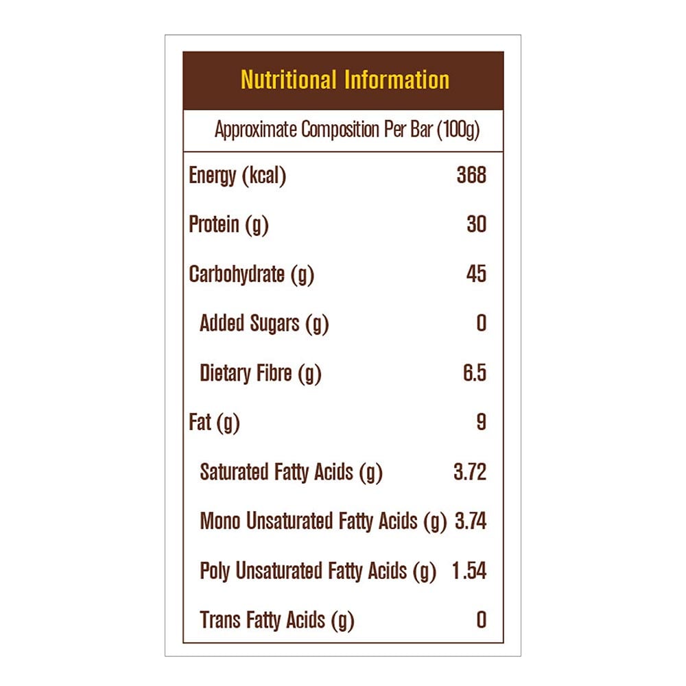 SupplementInfo - MuscleBlaze Hi-Protein Bar (30g Protein),  12 Piece(s)/Pack  Almond Fudge 