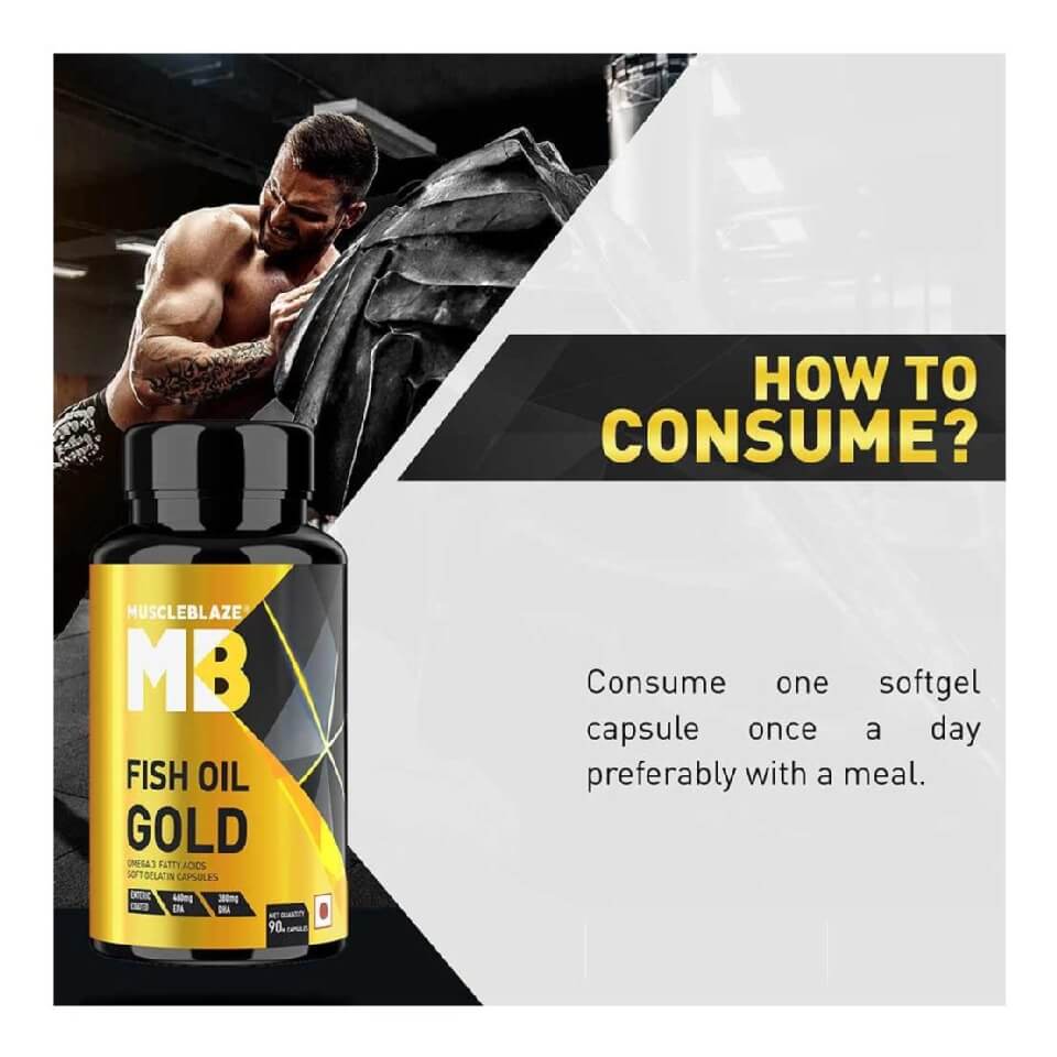 Fish Oil Omega Daily Dose Bodybuilding MuscleBlaze Fish Oil Gold - Main Image