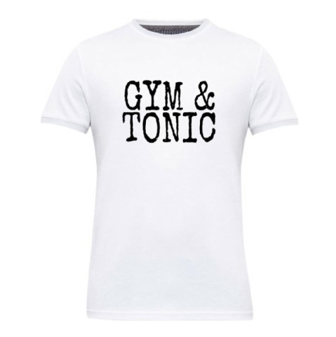 1 - Gym Brute Gym & Tonic T Shirt,  White  Large 