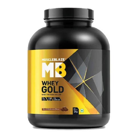 New - MuscleBlaze Whey Gold Protein, 4.4 lb Rich Milk Chocolate
