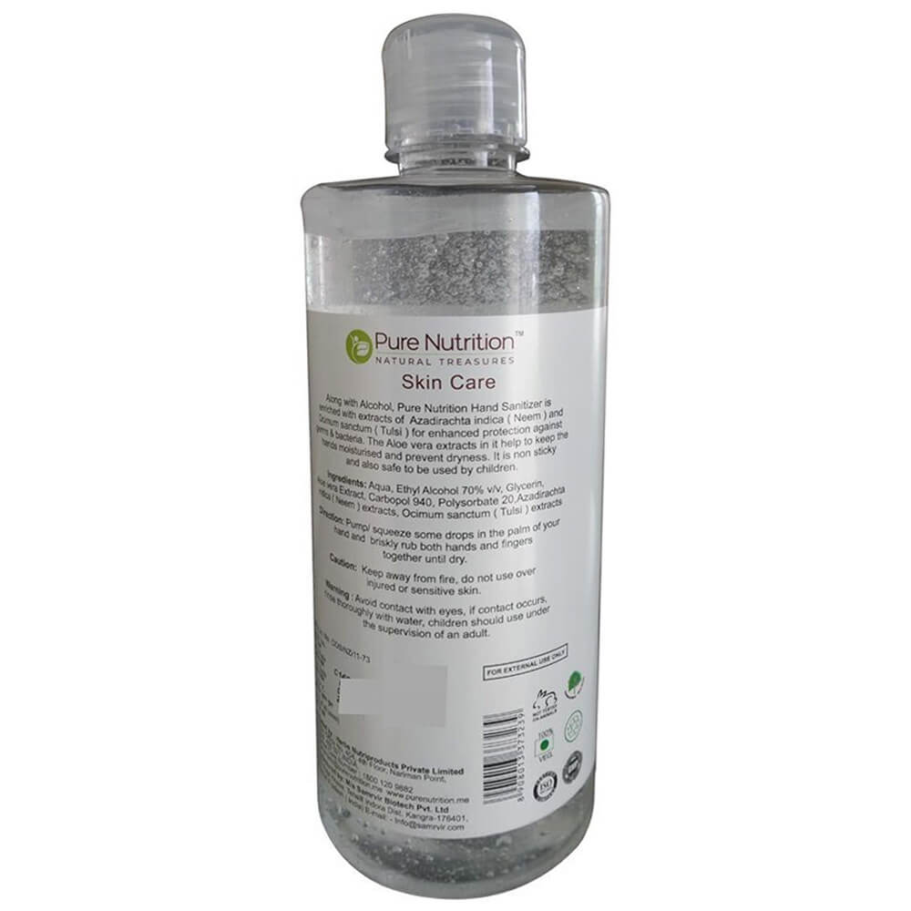 Pure Nutrition Alcohol Based Hand Sanitizer