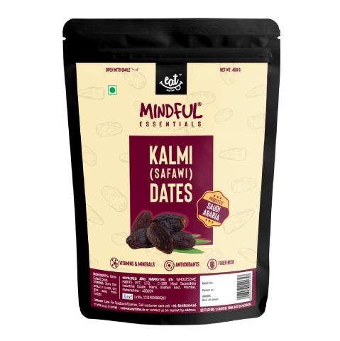 Eat Anytime Mindful Kalmi (Safawi) Dates Saudi Arabia,  0.400 kg  Unflavoured 