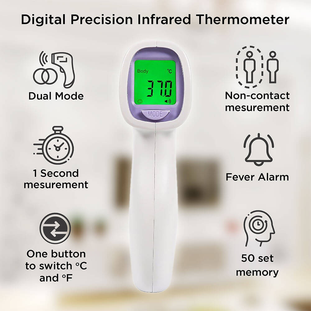 1 - HeTaiDa Infrared Thermometer (IRT) for Baby & Adult,  White 