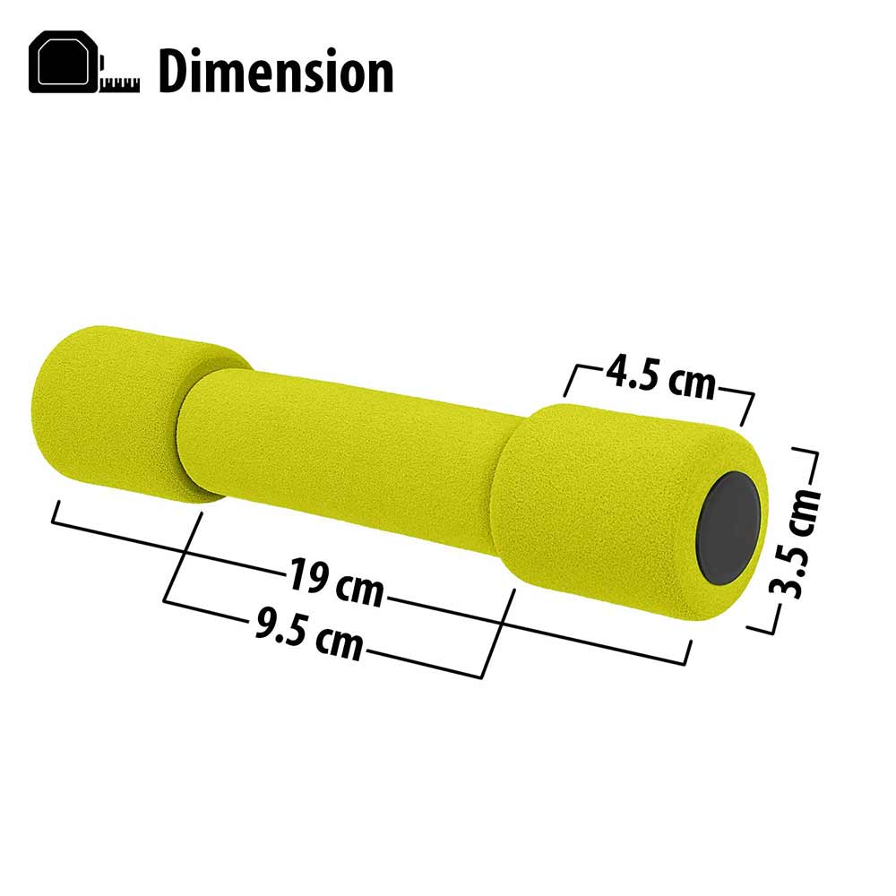 3 - Fitsy Dumbbells 2502 (AR913),  Fluorescent Green (Pair)  0.5 kg 