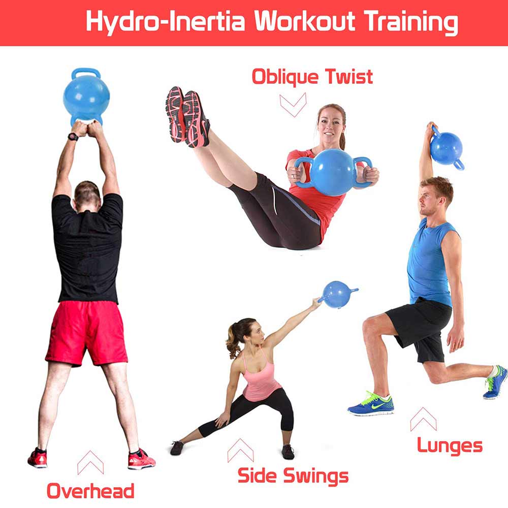 2 - Fitsy Adjustable Water Kettlebell,  Blue  6 kg 