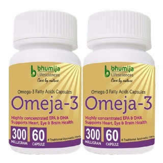 Bhumija Omeja 3 Fatty Acid (300 mg Pack of 2), 60 capsules