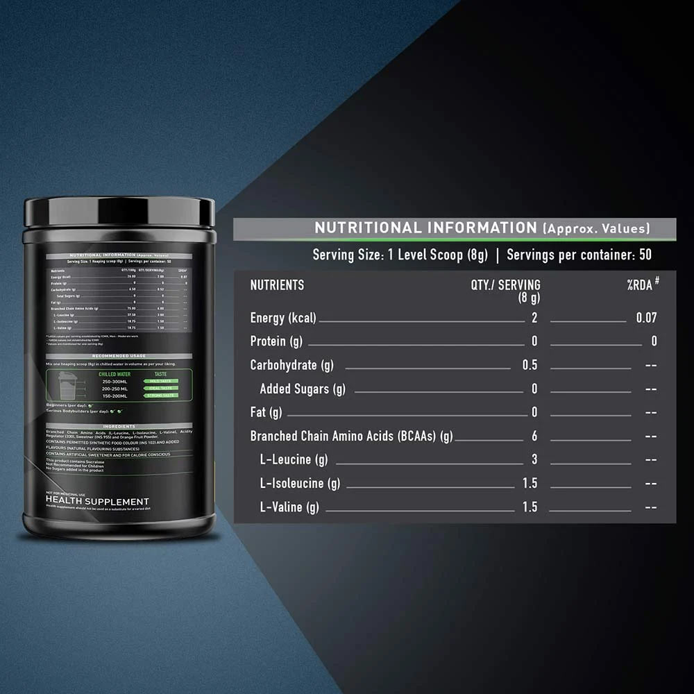 2 - MuscleBlaze BCAA 6000 OP,  0.88 lb  50 Servings  Tangy Lemon Lime 