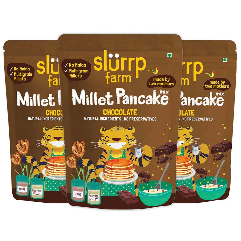 1 - Slurrp Farm Millet Pancake Mix,  Chocolate (Pack of 3)  150 g 