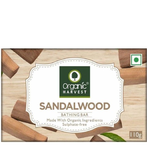 2 - Organic Harvest Bathing Bar,  110 g  Sandalwood 