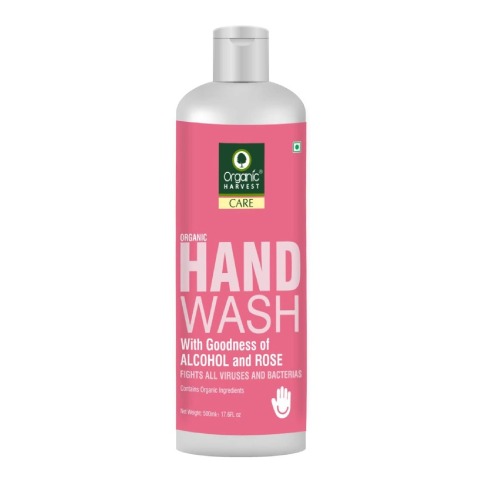 2 - Organic Harvest Hand Wash,  Alcohol & Rose  500 ml  Fights All Viruses & Bacteria 