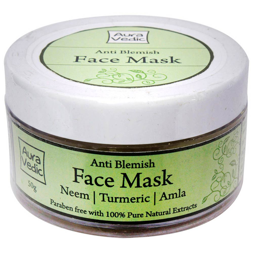 Auravedic Anti Blemish Face Mask - Neem, Tea Tree & Basil,  Clear Skin Tone  1 Piece(s)/Pack 