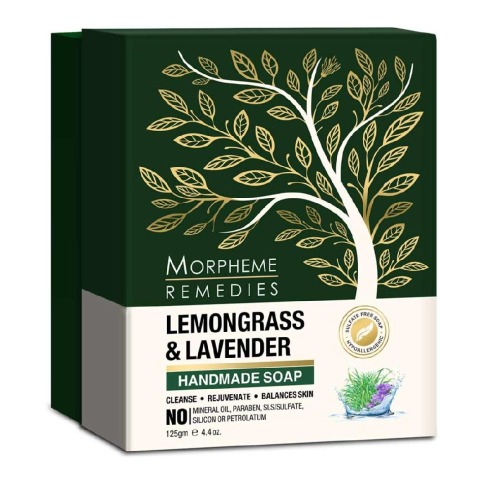 1 - Morpheme Remedies Handmade Luxury Soap, 125 g Lemongrass & Lavender