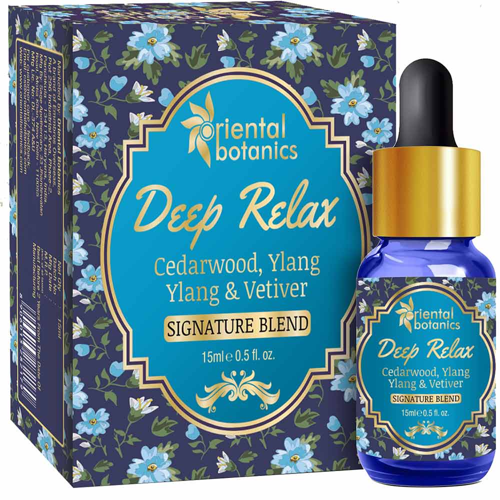 FrontBox - Oriental Botanics Deep Relax Aroma Therapy Diffuser Oil,  15 ml  Cedarwood, Ylang Ylang & Vetiver 