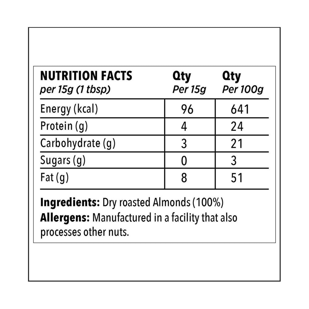 supplement - The Butternut Co. Unsweetened Almond Butter,  Crunchy  1 kg 