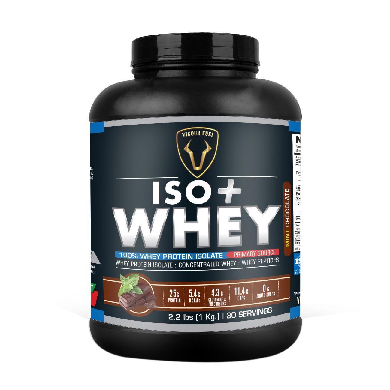 Vigour Fuel Iso Plus Whey Protein,  2.2 lb  Mint Chocolate 